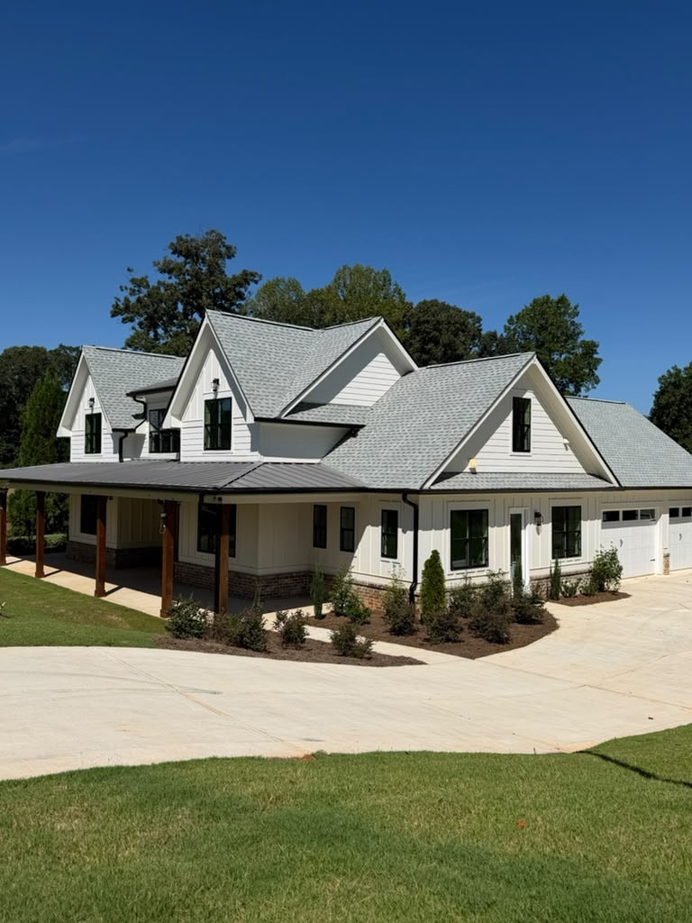 White Farmhouse Exterior